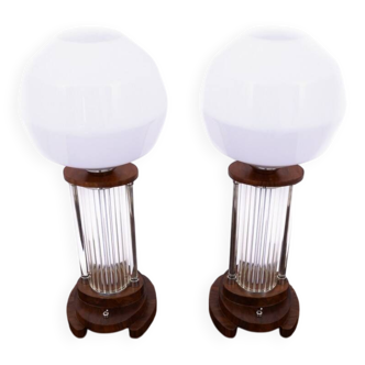 A pair of unique mid-20th century table lamps