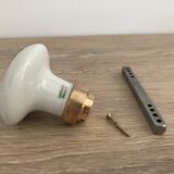 Round door handle in Limoges porcelain