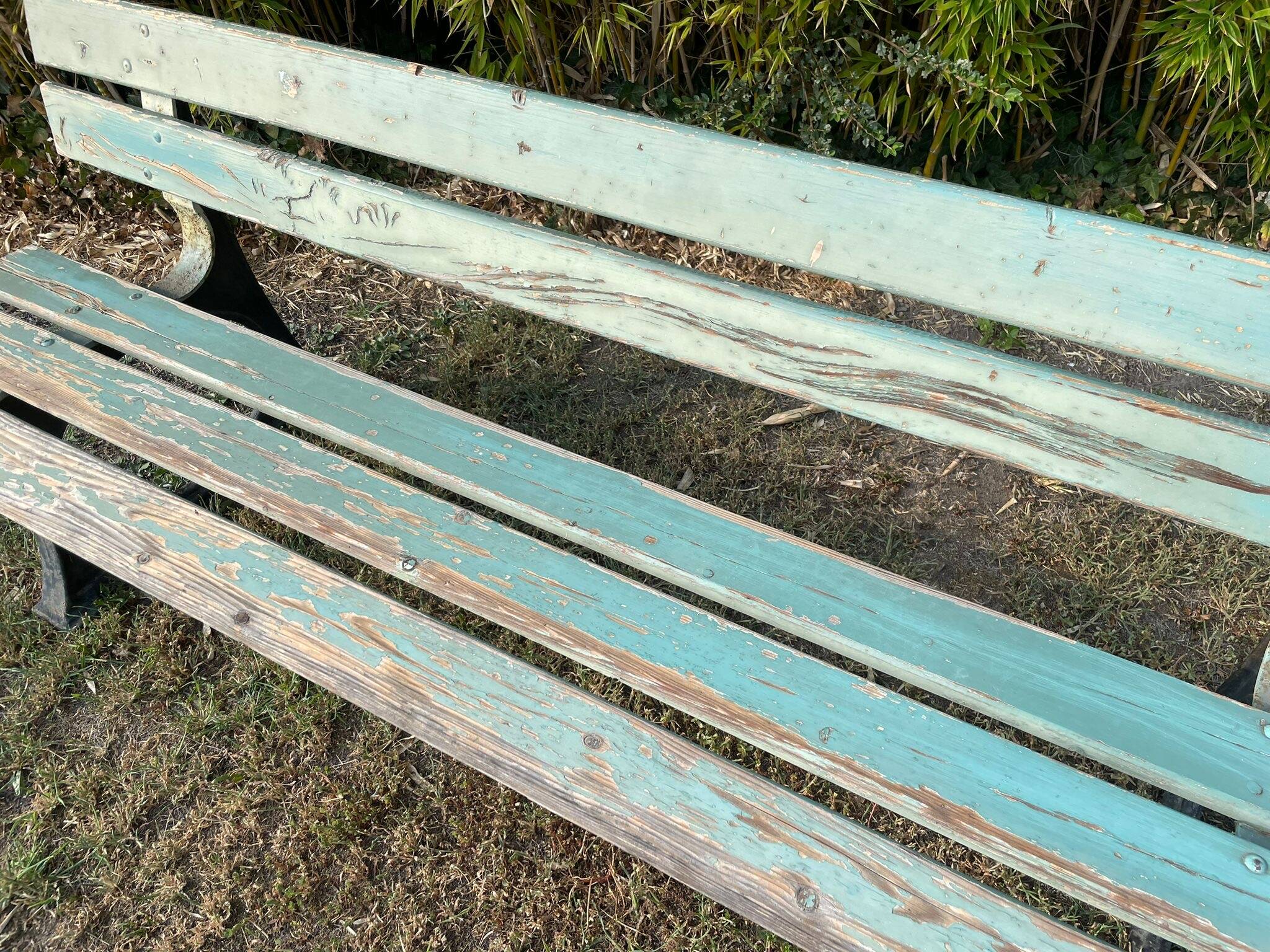 Antique garden bench
