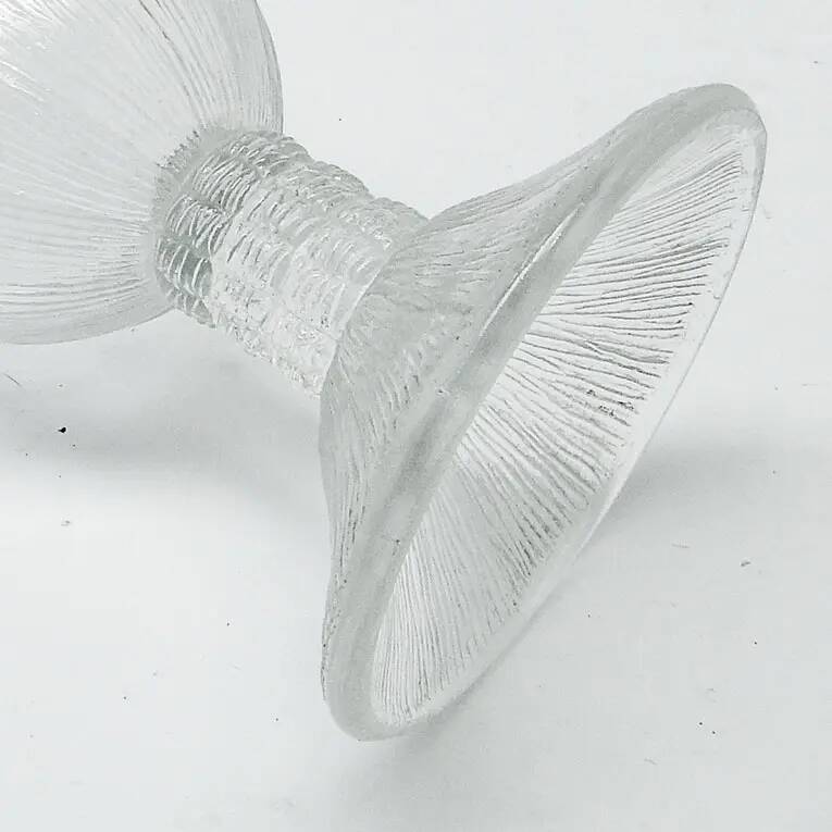 Cora vase, mid-century modern, transparent glass, Ząbkowice, Poland, 1970s