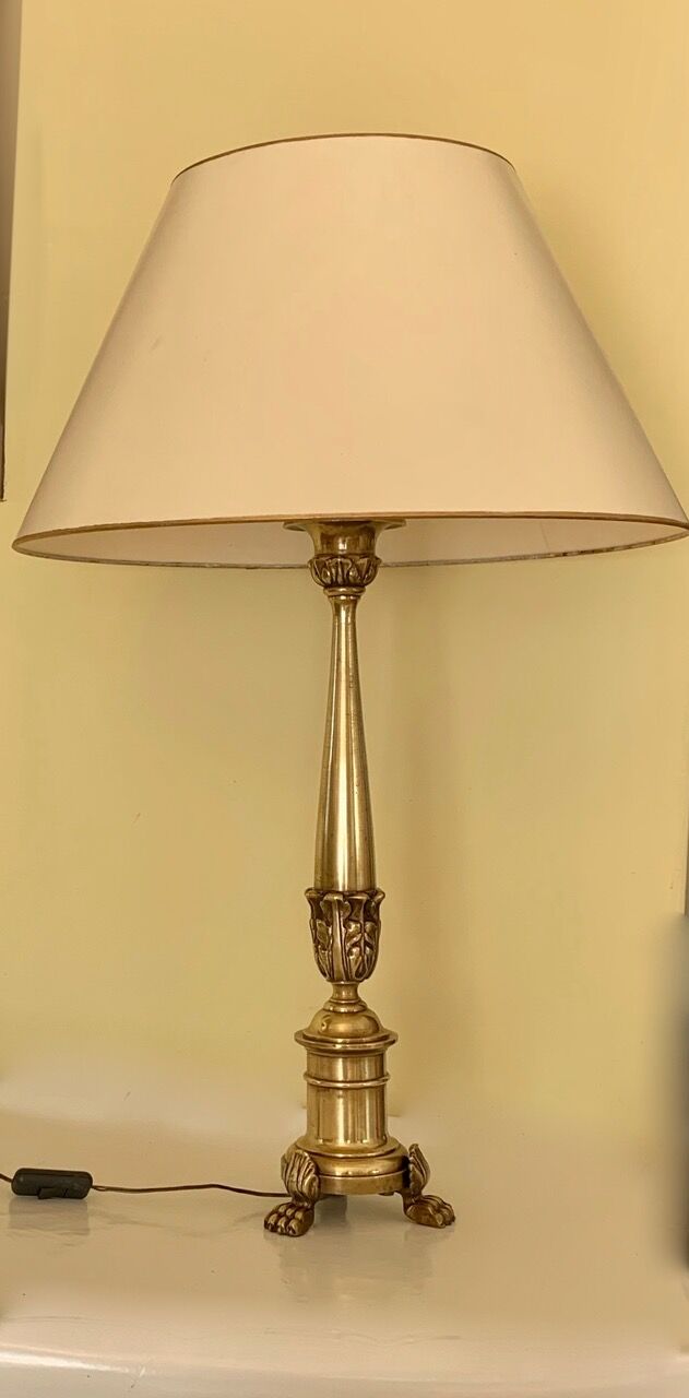 Brass table lamp, empire style
