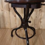 Thonet style curved wood bathroom cabinet