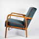 Restored vintage armchair model 04-b, 1970s, dark ocean green