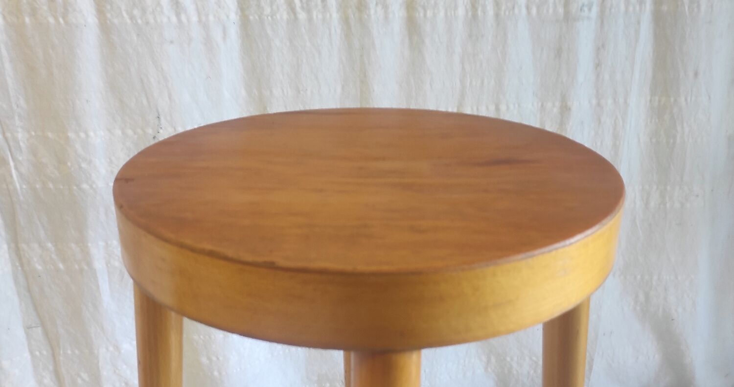 Tabouret de bar Baumann en bois massif années 50 60