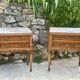Paire de commodes ou chevets en Loupe de bois Époque XX eme siècle