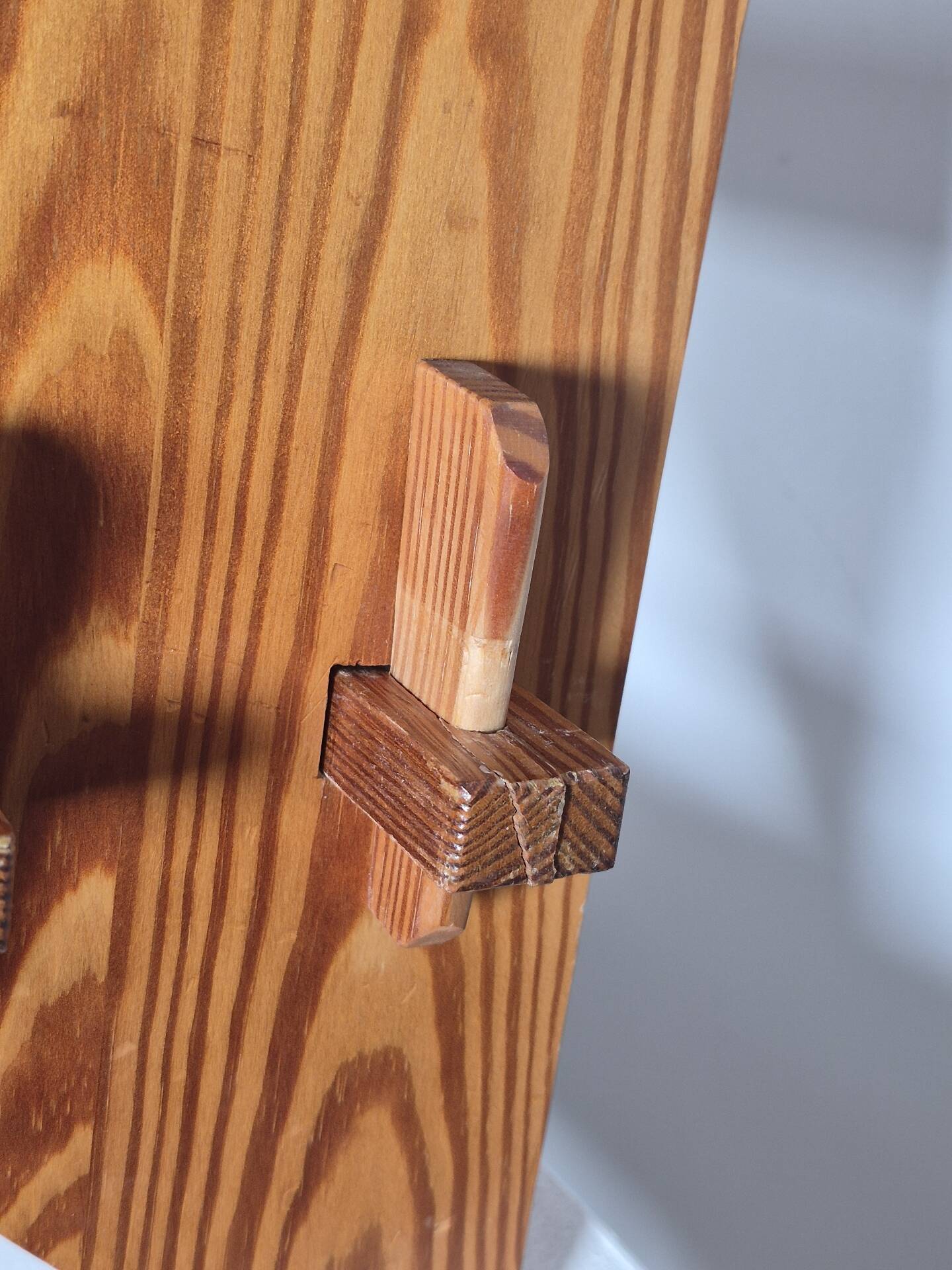 Vintage mid century brutalist pinecwall shelf
