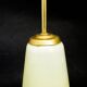 Mid-century pendant lamp in glass and brass, 1950s
