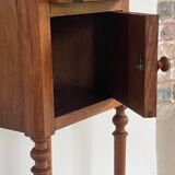 Antique bedside table in wood and marble