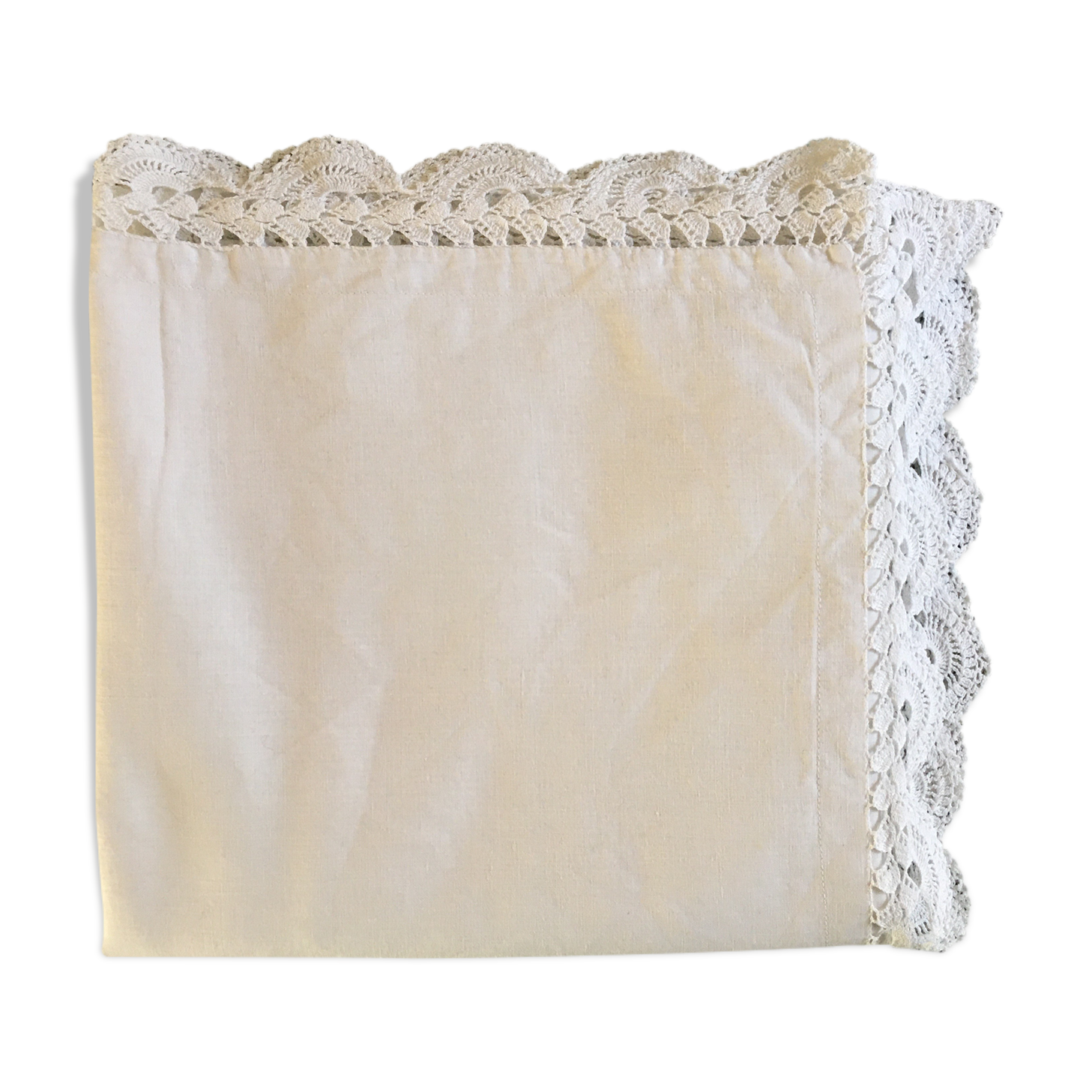 1900s lace square pillowcase