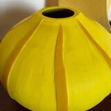 Art Deco yellow glass paste vase