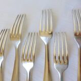 6 fourchettes Apollo en métal argenté poinçonnées 2106245