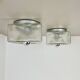 set of 2 CUBIC Ice Glass Ceiling Light, by J. T. Kalmar Lights, Austria