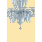 Contemporary Mid-Century Modern Venetian Style Murano Glass Chandelier