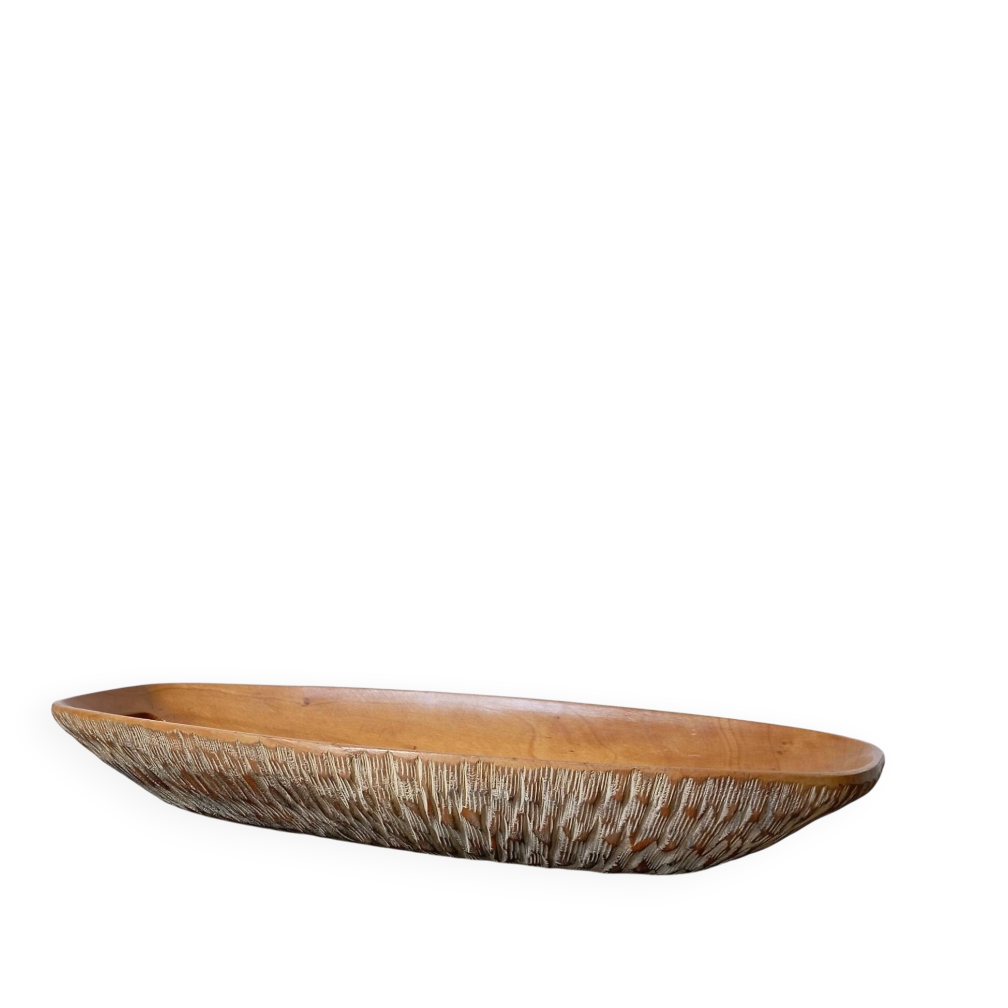 Vintage wooden plate by Aldo Tura for Macabo Italy