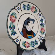 Old Breton HB Quimper plate