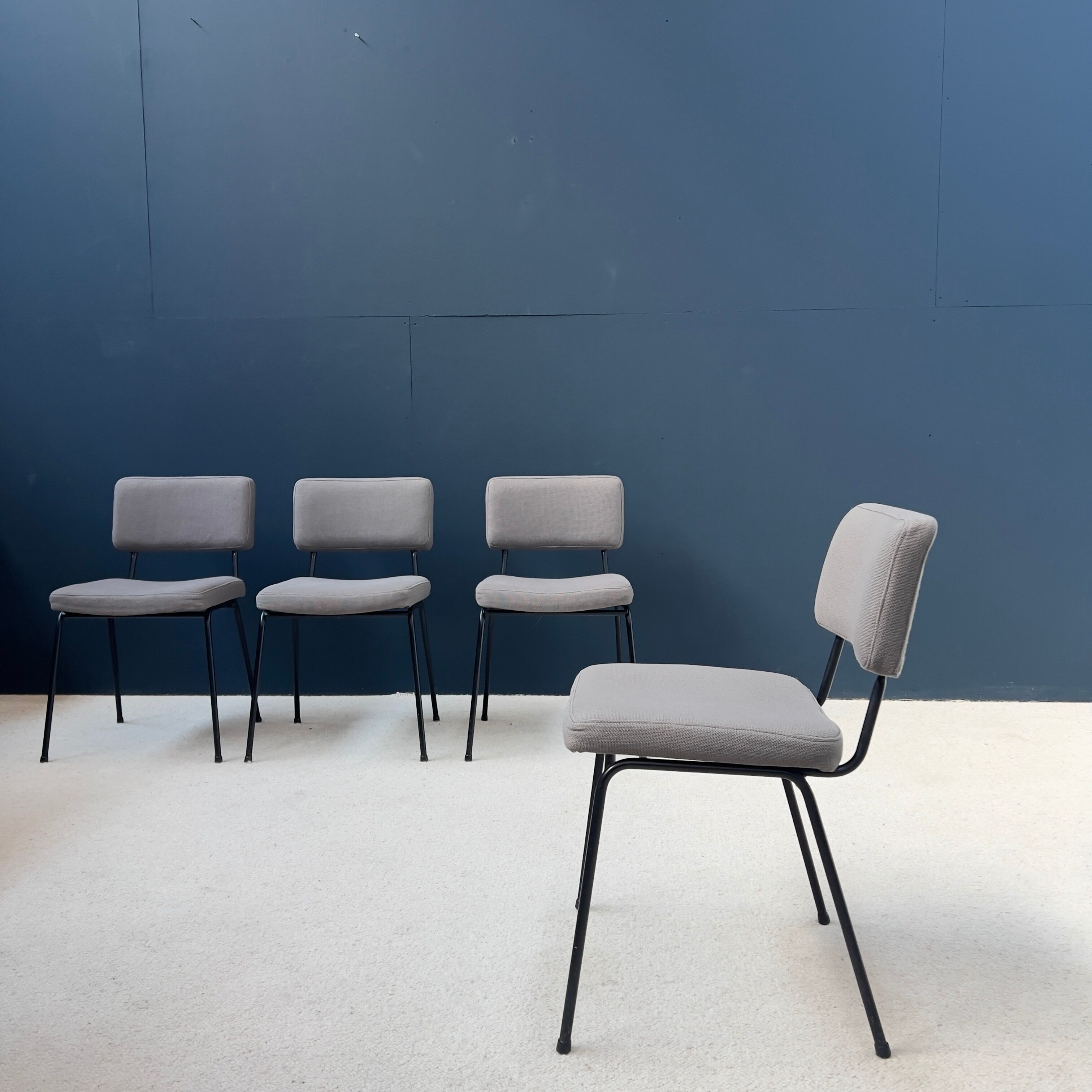 Set of 4 chairs André Simard edition Airborne 1950