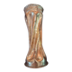 Large Art Nouveau vase in repoussé brass – floral decoration – around 1900