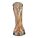Large Art Nouveau vase in repoussé brass – floral decoration – around 1900