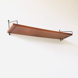 Wall shelf L82cm metal and wood