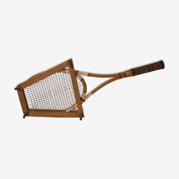 Old tennis racket with his press in wood-50-60 years