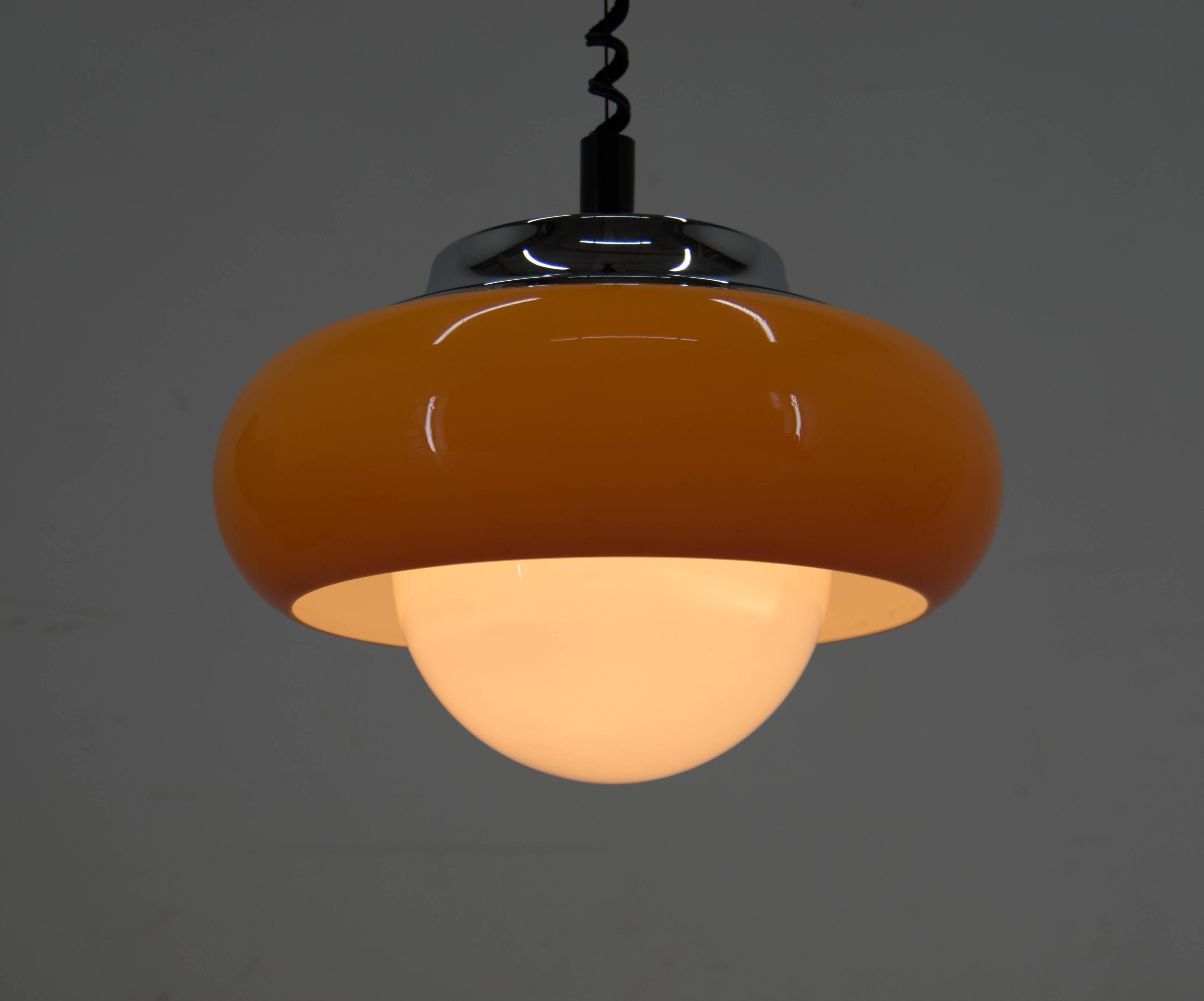 Mid Century Adjustable Pendant Meblo, Harvey Guzzini, Italy, 1970s