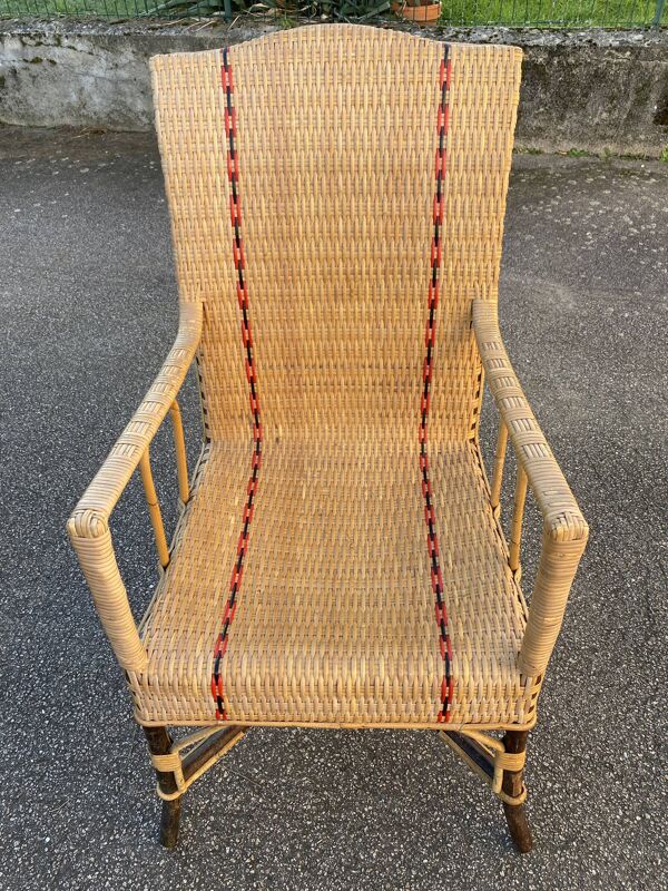 Fauteuil en osier