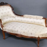 Louis XV meridian in walnut and silk