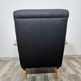 Fauteuil noir par Jindrich Halabala, années 1940