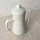 Coffee pot / teapot Sarreguemines France in white earthenware.