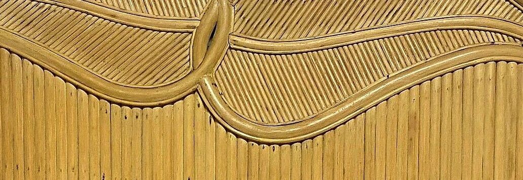 Rattan braiding headboard