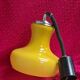 1970 adjustable pendant light, bright yellow opaline, very good condition, hangs h 65,,,, h28x25