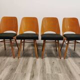 Dining chairs by radomir hoffman for ton, 1950s, set of 4