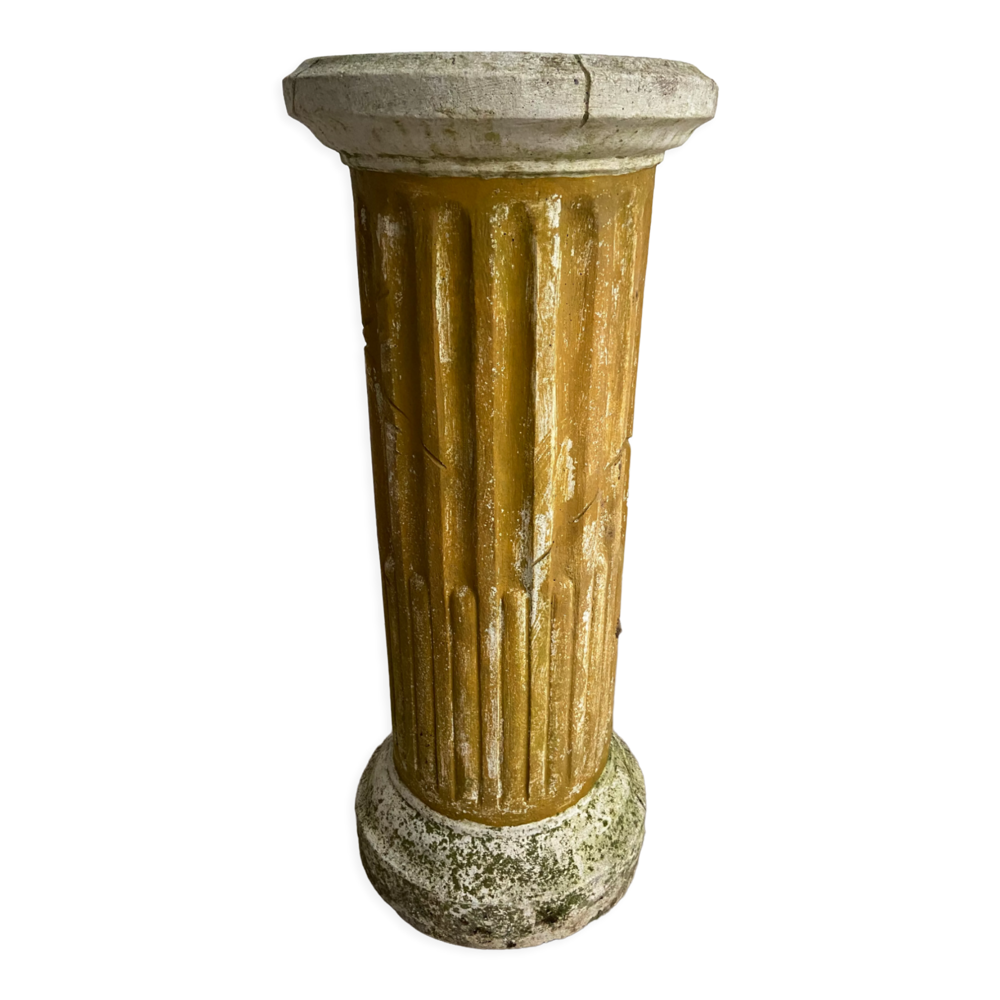 Antique Classical style column Reconstituted stone pillar Greek Roman style pedestal 1980s