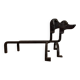 Chenets, wrought iron, bronze, Édouard Schenck, 1950s.