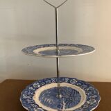 Blue and white porcelain servant or display Palissy Pottery Staffordshire England 1960