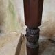 Old wood fireplace