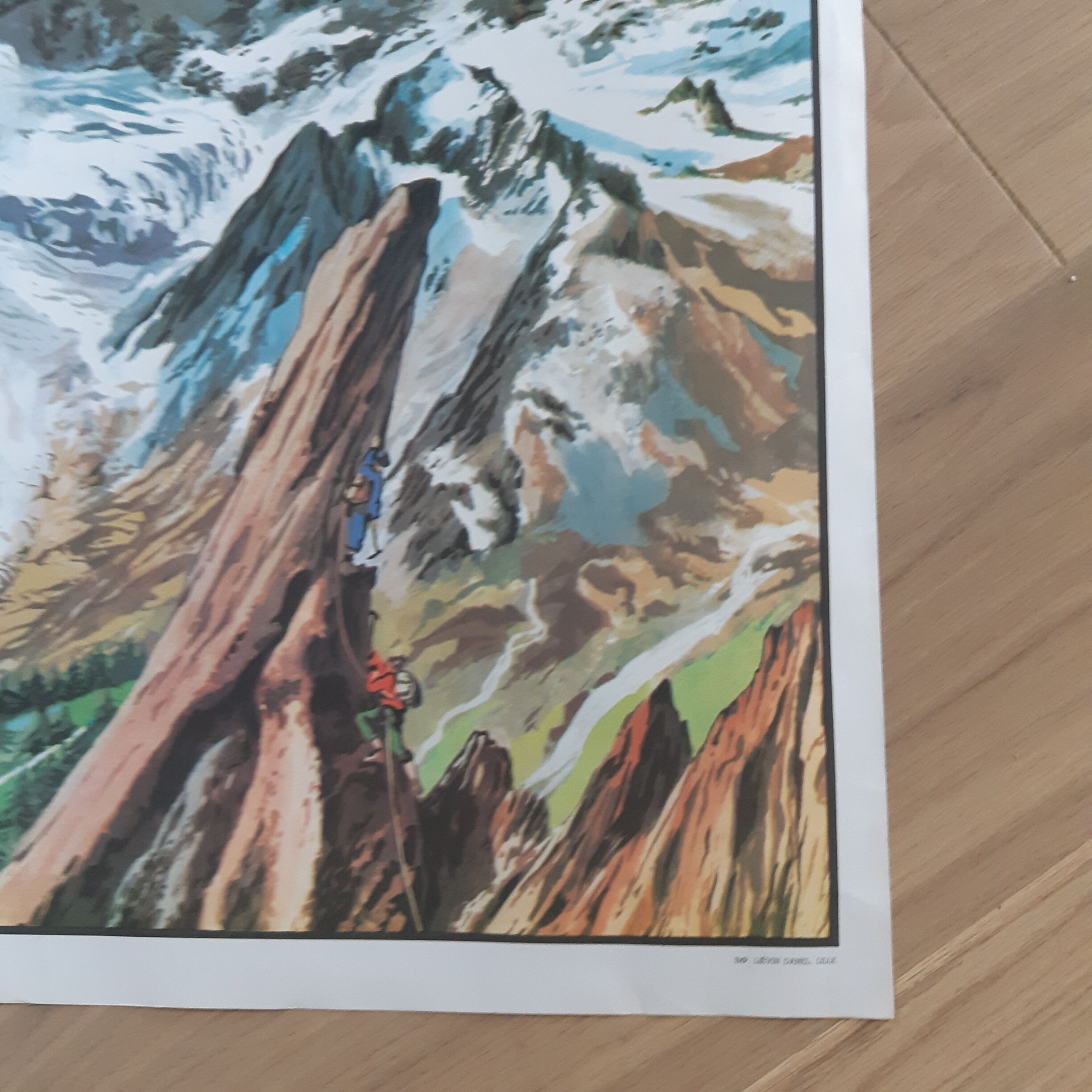 School poster the glacier and the ancient mountain