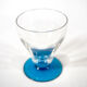 Set of 6 blue stemmed glasses