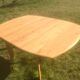 Vintage beech extendable dining table 1980