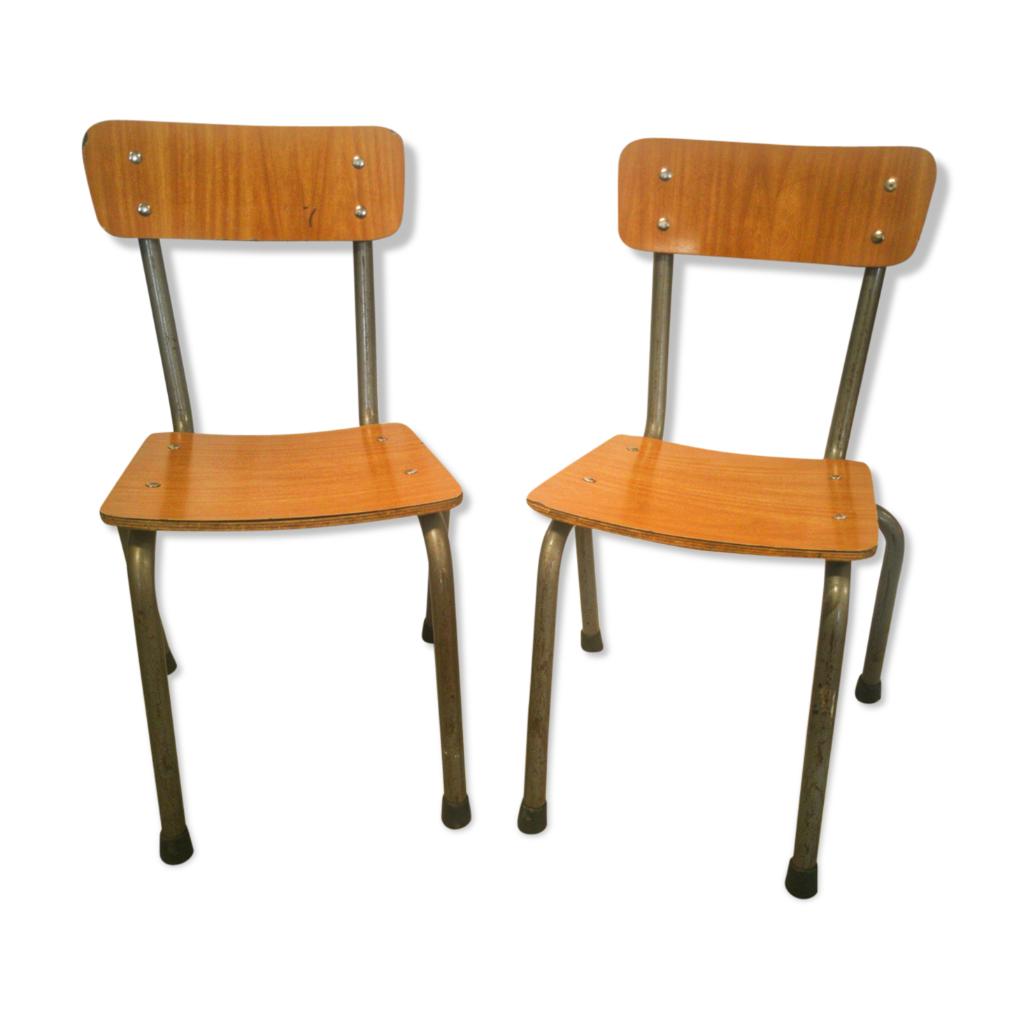 Pair of vintage children's chairs in formica