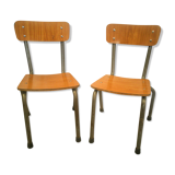 Pair of vintage children's chairs in formica