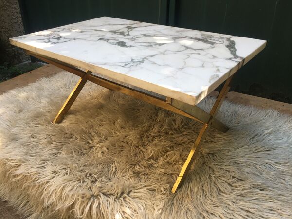 Table basse plateau marbre