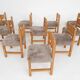 Set of 10 pinewood dining chair in the style of Ate van Apeldoorn, The Netherlands 1970's