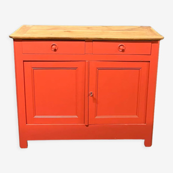 Red solid wood sideboard