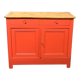 Red solid wood sideboard