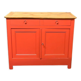 Buffet en bois massif rouge