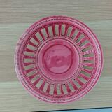 Vintage basket Pichon Uzès pink openwork with chopsticks
