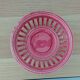 Vintage basket Pichon Uzès pink openwork with chopsticks