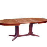 Vintage Baumann oval table 1960 extendable