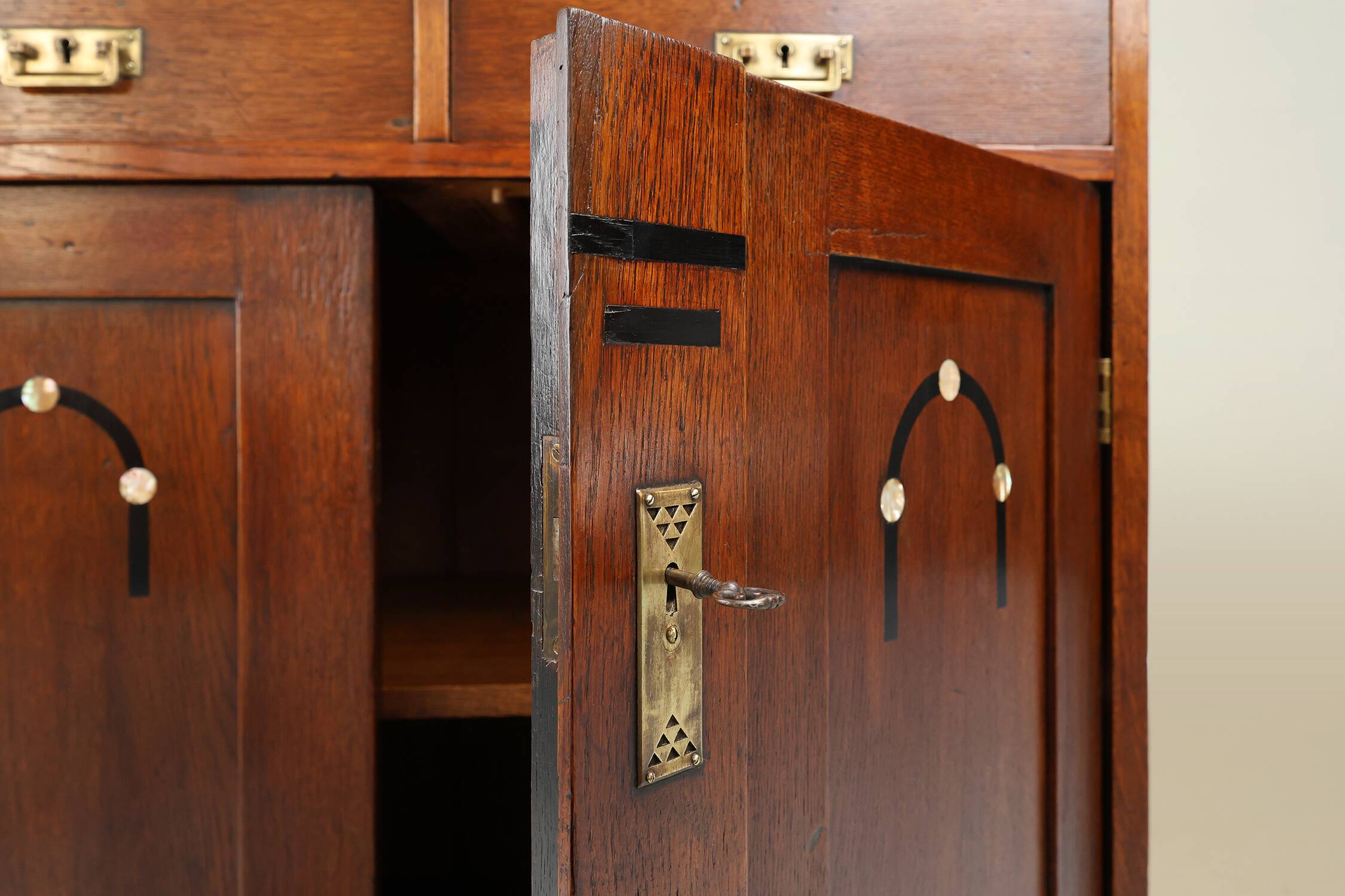 Secession high cabinet the Vienna Art Nouveau style, Austria ca. 1905